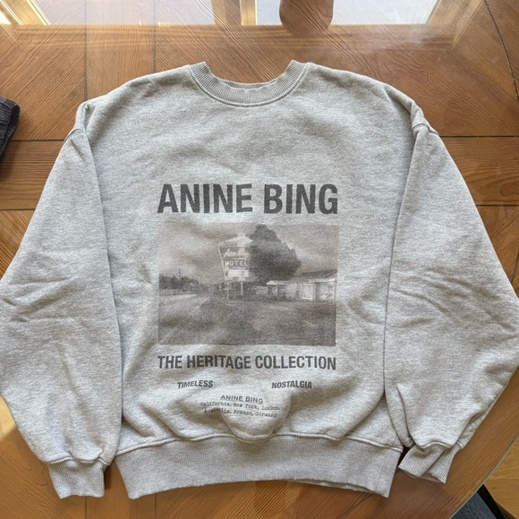 Anine Bing Tops - Anine Bing Heather Gray Sweatshirt